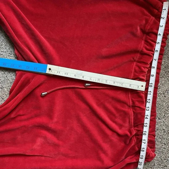 Mirror Image Red Velour Casual Pull On Pants Stretch Women Plus 3X Elastic Waist - Picture 2 of 5